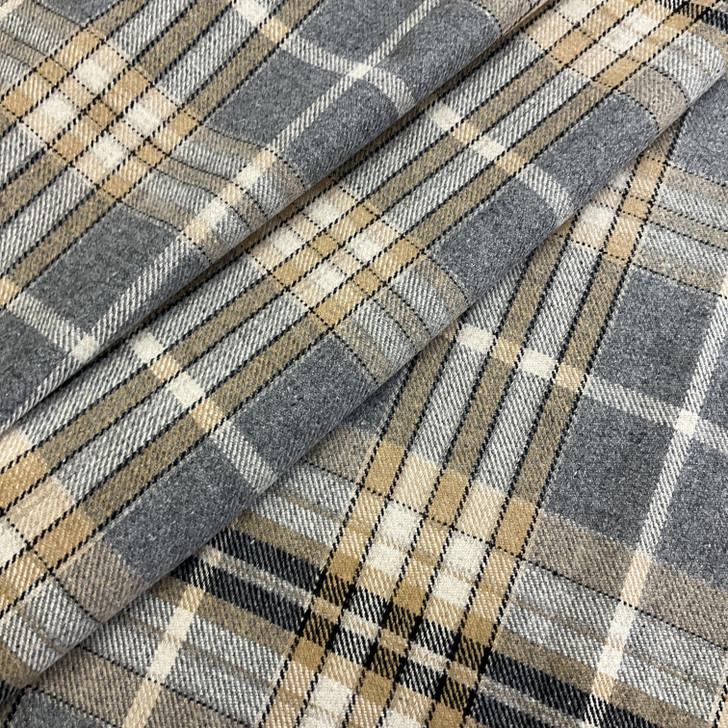 P Kaufmann Highland Romance Edmund Wool Stone | Medium/Heavyweight Wool Fabric | Home Decor Fabric | 54" Wide