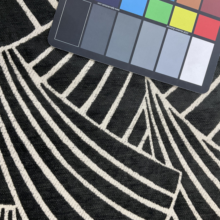 Comersan Fabrics Franklin Chenille Black | Medium/Heavyweight Chenille Fabric | Home Decor Fabric | 55" Wide