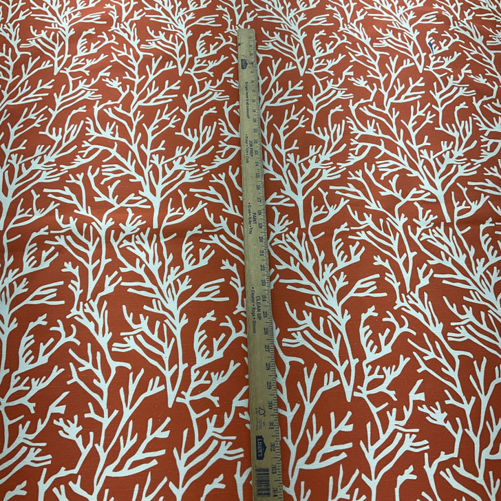 Comersan Fabrics Manglar Duck Orange/White | Lightweight Duck Fabric | Home Decor Fabric | 55" Wide