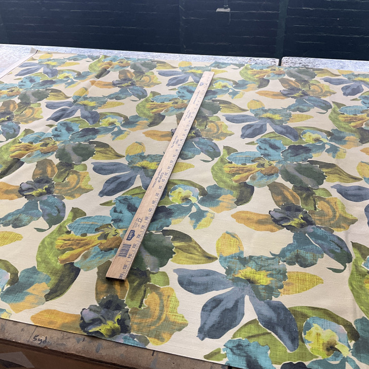 Comersan Fabrics Maverick Duck Blue/Green | Lightweight Duck Fabric | Home Decor Fabric | 55" Wide