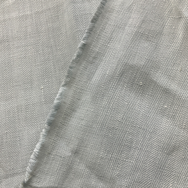 Number One Textiles Herringbone Linen Spa | Medium/Heavyweight Linen Fabric | Home Decor Fabric | 54" Wide
