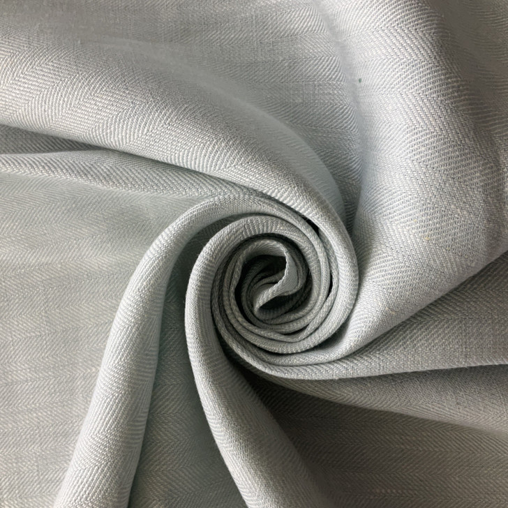 Number One Textiles Herringbone Linen Spa | Medium/Heavyweight Linen Fabric | Home Decor Fabric | 54" Wide