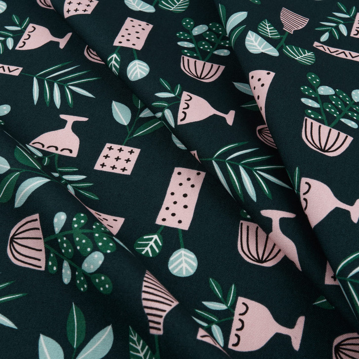 Cloud9 Organic Easy Weekend Canvas Sprouts Green | Medium Weight Canvas Fabric | Home Decor Fabric | 44" Wide