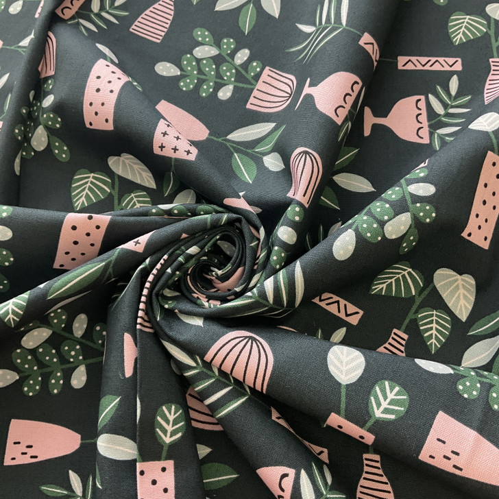 Cloud9 Organic Easy Weekend Canvas Sprouts Green | Medium Weight Canvas Fabric | Home Decor Fabric | 44" Wide