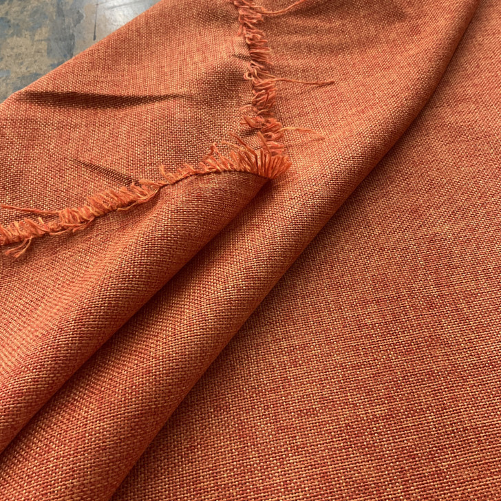 Vintage Poly Burlap Dark Orange | Medium Weight Burlap Fabric | Home Decor Fabric | 58" Wide