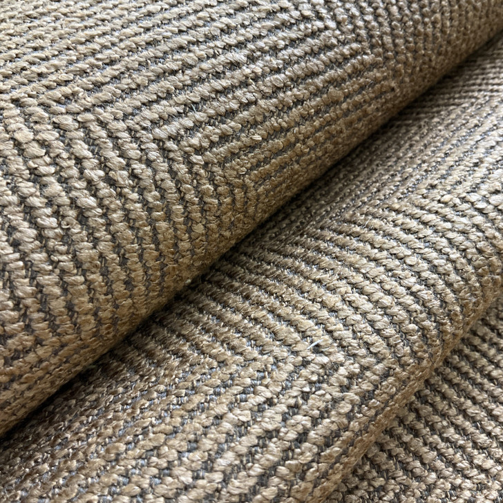 Herringbone Twill in Camel Brown | Upholstery Fabric | Heavyweight | 54" Wide | By the Yard