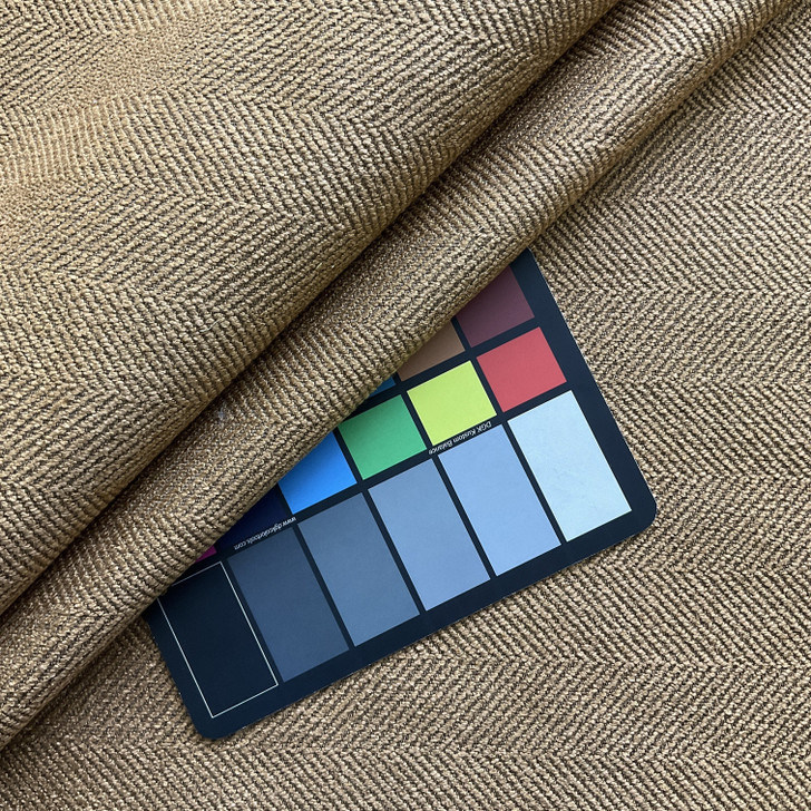 Herringbone Twill in Camel Brown | Upholstery Fabric | Heavyweight | 54" Wide | By the Yard