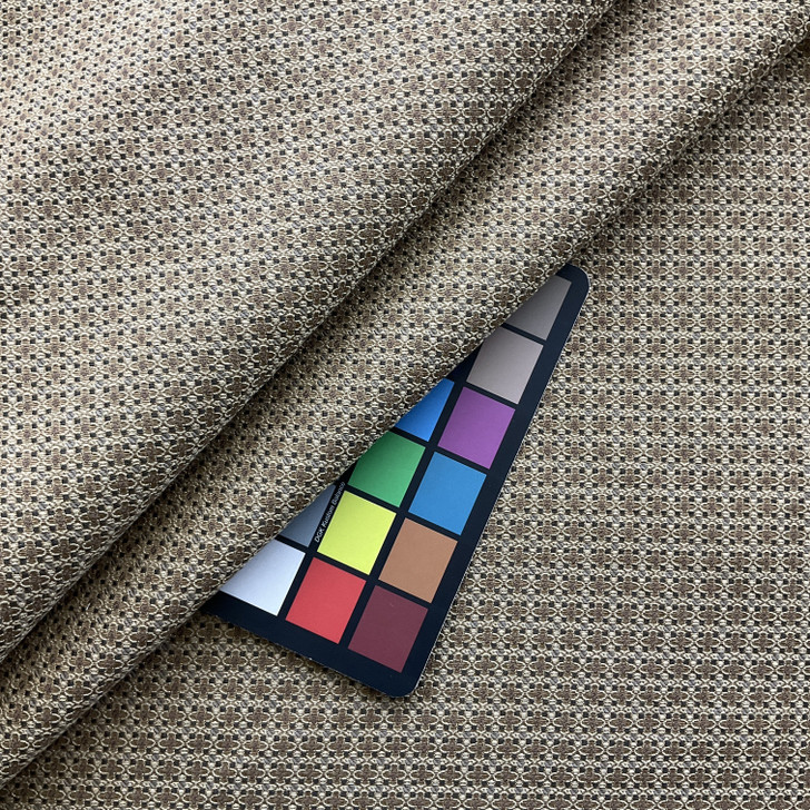 Handy in Cafe | Upholstery Fabric | Tiny Geometric Design in Brown / Beige | Medium-Heavyweight | 54" Wide | By the Yard