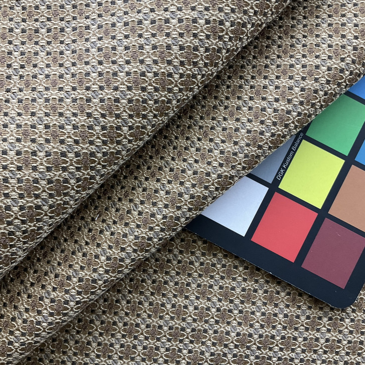 Handy in Cafe | Upholstery Fabric | Tiny Geometric Design in Brown / Beige | Medium-Heavyweight | 54" Wide | By the Yard