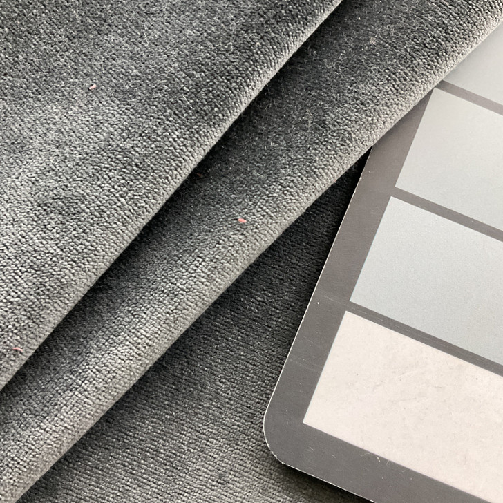 Plush Dark Grey Velvet Upholstery Fabric | Heavyweight / Durable | 54" Wide | By the Yard
