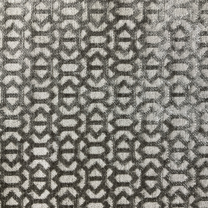 Ambrose in Mushroom | Chenille Upholstery Fabric | Grey Taupe Scrollwork Design | Heavy Weight | 54" Wide | By The Yard