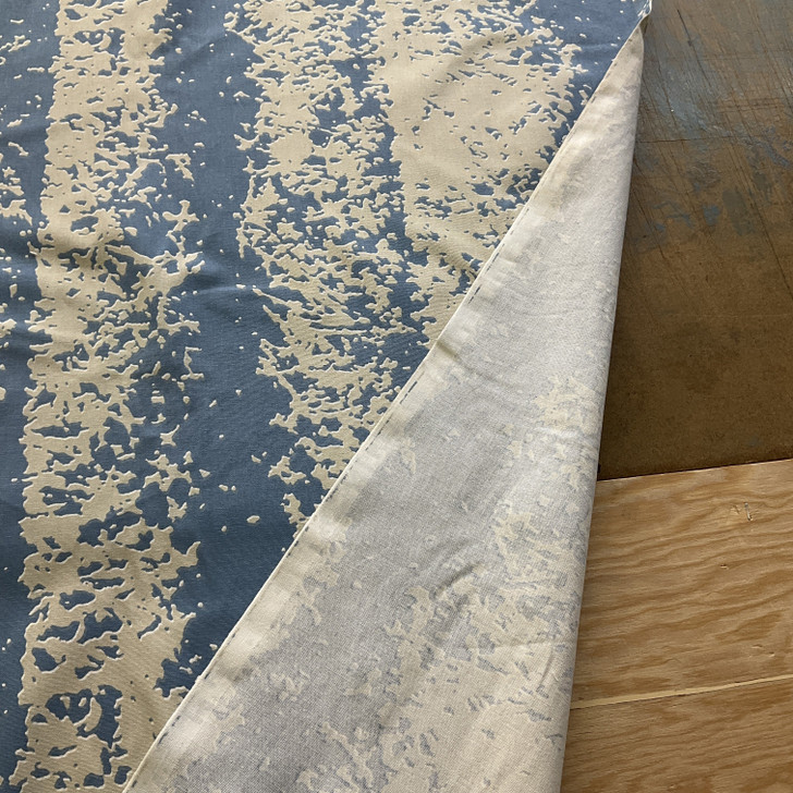 Crackle Stripe in Chambray | Home Decor Fabric |  Blue / Grey | Golding Fabrics | 54" Wide | By the Yard