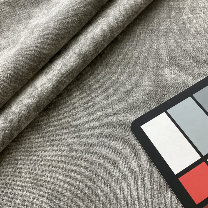 Ringo in Fossil Upholstery Fabric | Grey Microfiber | 54" Wide | By the Yard | Durable