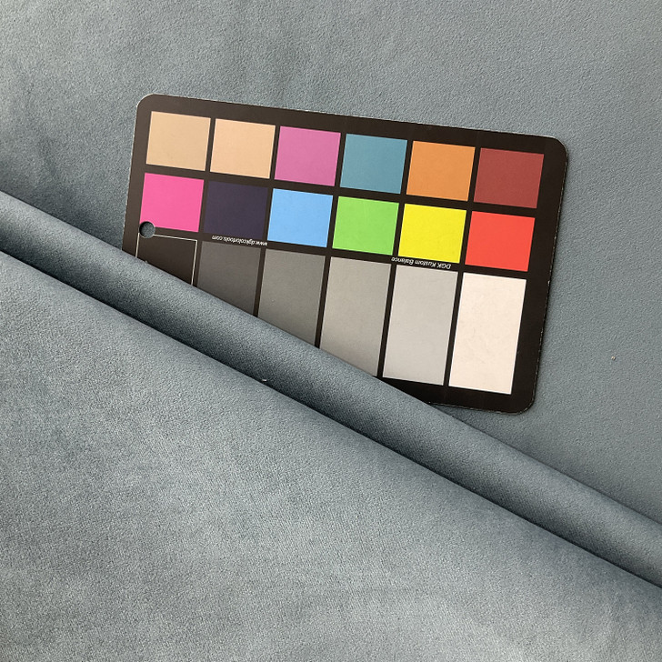 Abbington in Atlantic | Microfiber Upholstery Fabric | Solid Slate Blue | Heavyweight |100% Polyester | 54" Wide | By the Yard