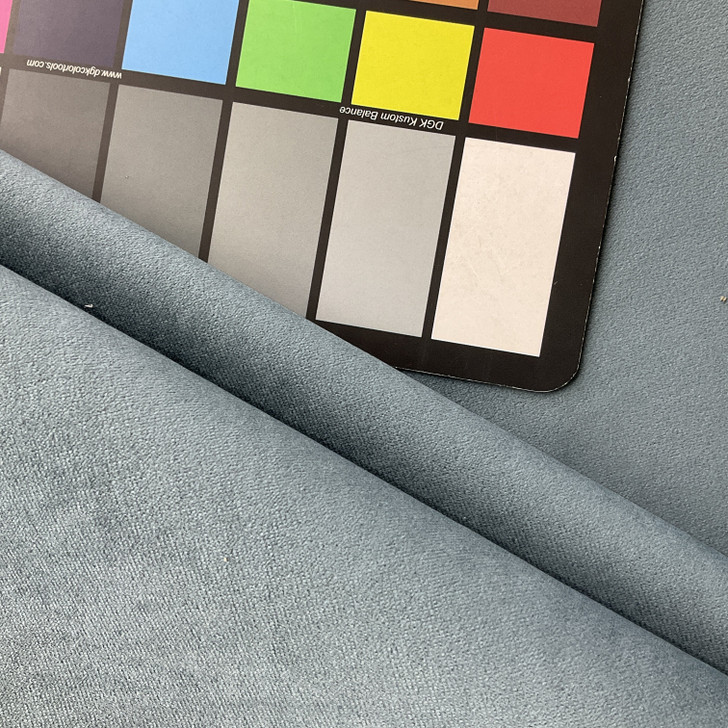 Abbington in Atlantic | Microfiber Upholstery Fabric | Solid Slate Blue | Heavyweight |100% Polyester | 54" Wide | By the Yard