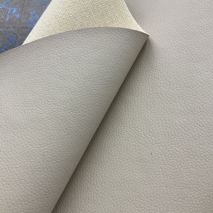 Dillon in Buff Tan | Faux Leather Vinyl Upholstery Fabric | Light Grain | Matte | Workable | 54" Wide | By the Yard