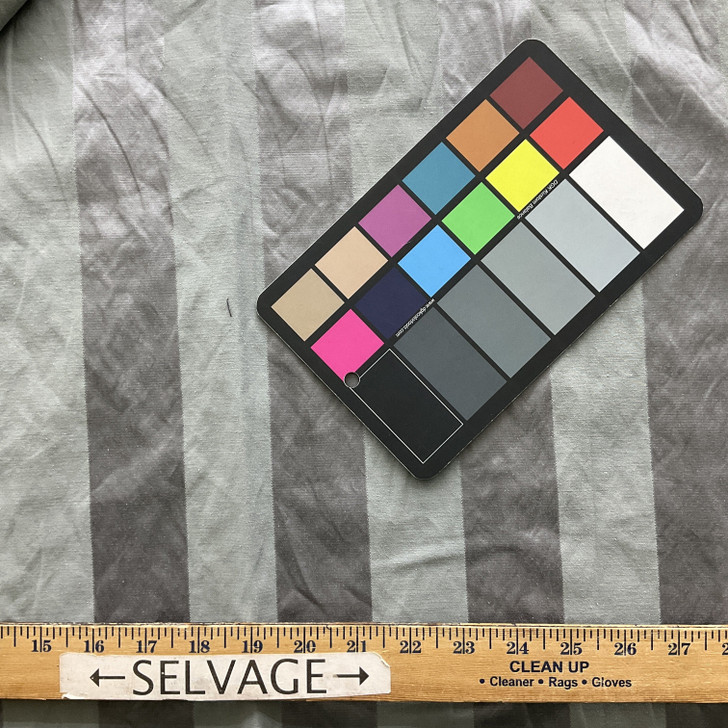 Stripes in Two Tone Slate Grey | Drapery Fabric | Sateen | Medium Weight | 54" Wide | By the Yard