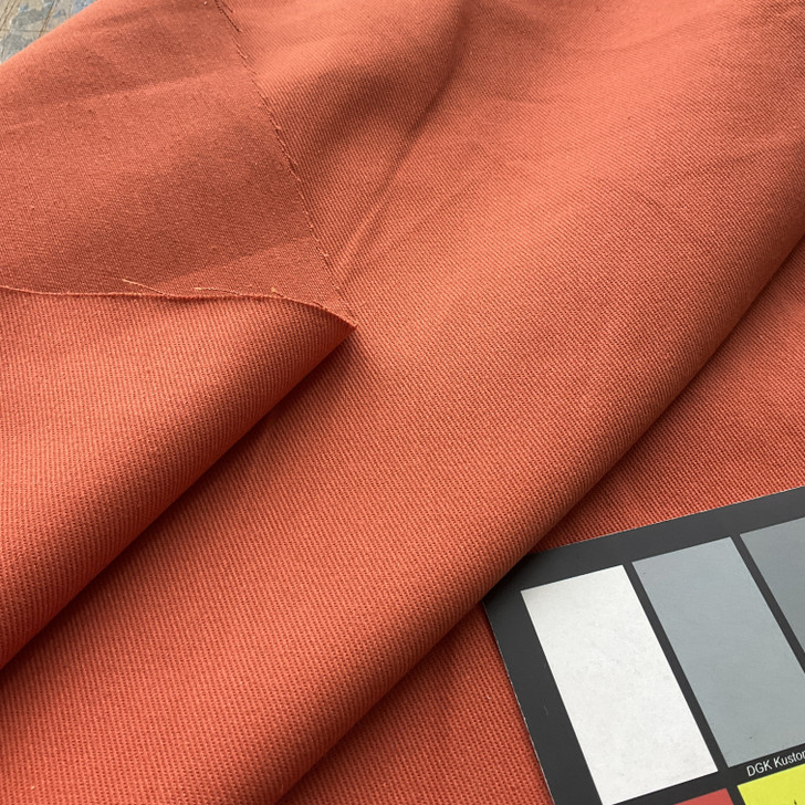 Karani in Lava | Twill Upholstery / Slipcover Fabric | Solid Orange | Medium Weight | 54" Wide | By the Yard