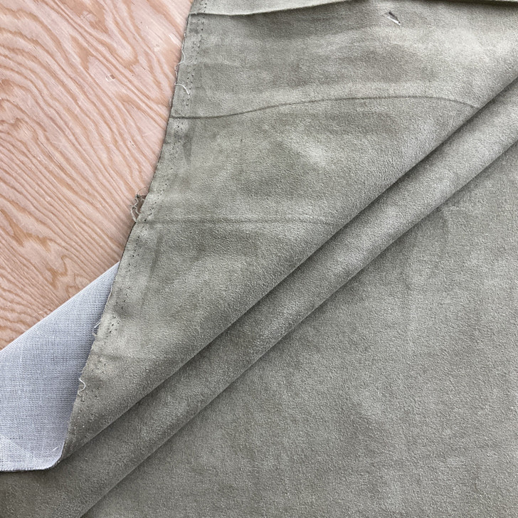 Joe Suede in Celery | Microsuede Upholstery Fabric | Dark Green Solid | Medium Weight | 54" Wide | By the Yard