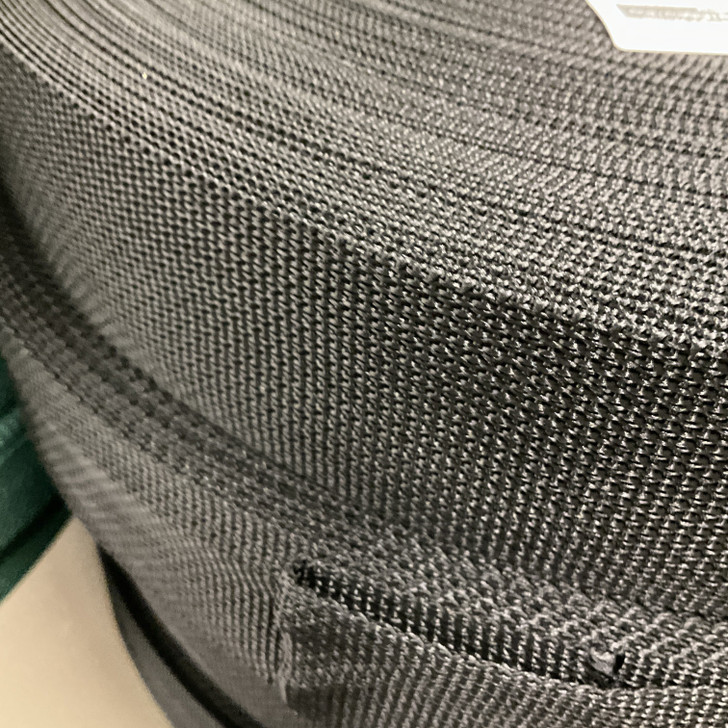 2 inch Jet Black Lightweight Woven Polypropylene Webbing | Edging / Bag Strap / Binding