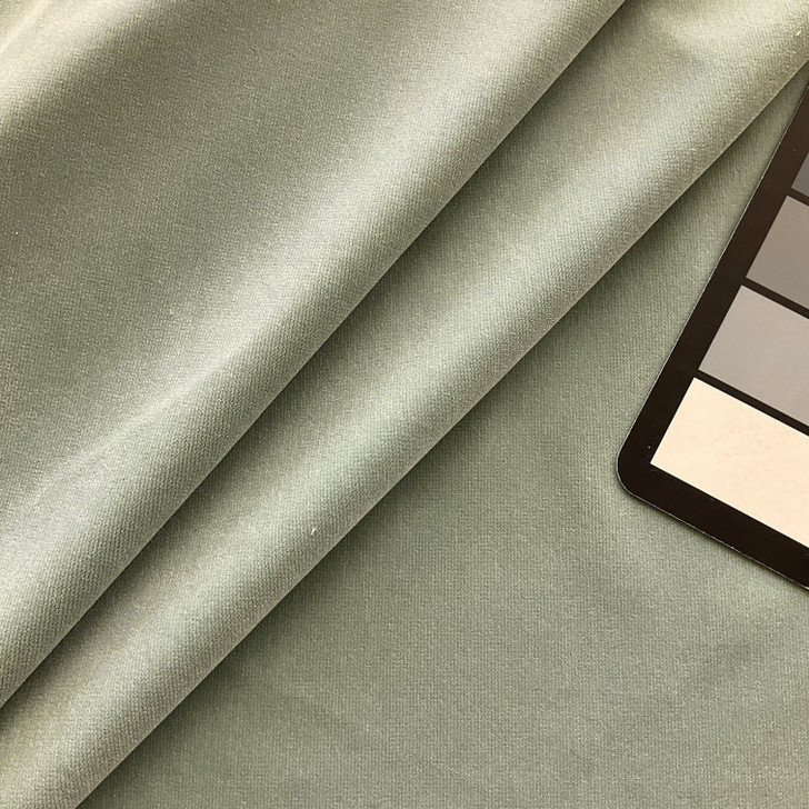 Galanta in Jadite Green | Velvet Upholstery Fabric | 100% IFR Polyester | 54" Wide | By the Yard