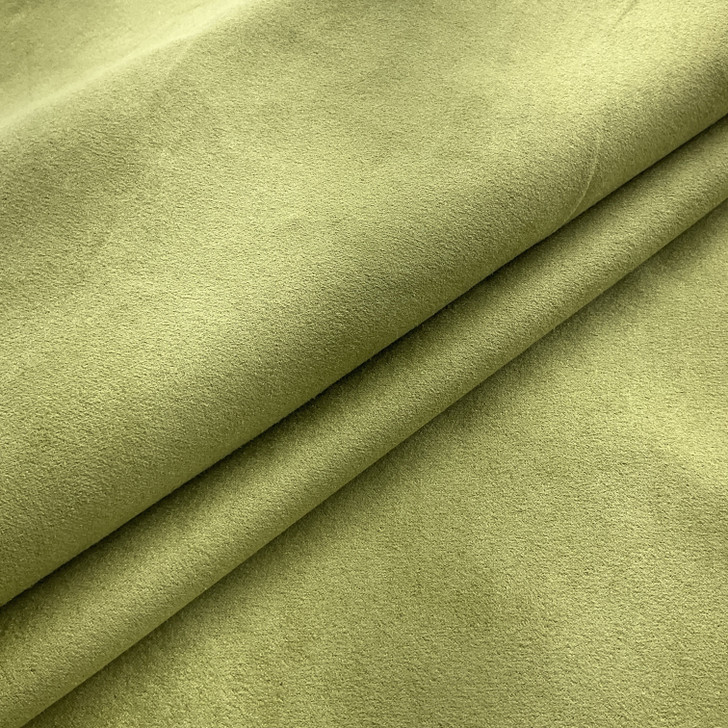 Classic Suede in Lime Green   | Microsuede Upholstery Fabric | Slipcovers | Midweight Solid | 54 inch | Sold BTY