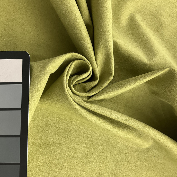 Classic Suede in Lime Green   | Microsuede Upholstery Fabric | Slipcovers | Midweight Solid | 54 inch | Sold BTY