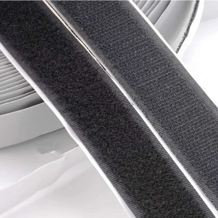 4" ADHESIVE BACK GENERIC VELCRO | HOOK - BLACK