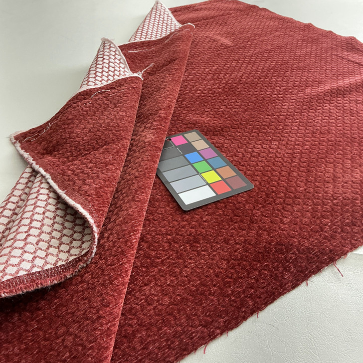 Gecko in Fiesta | Upholstery Fabric | Dark Red | Bumpy Texture | 54" Wide | Heavy Weight | By the Yard