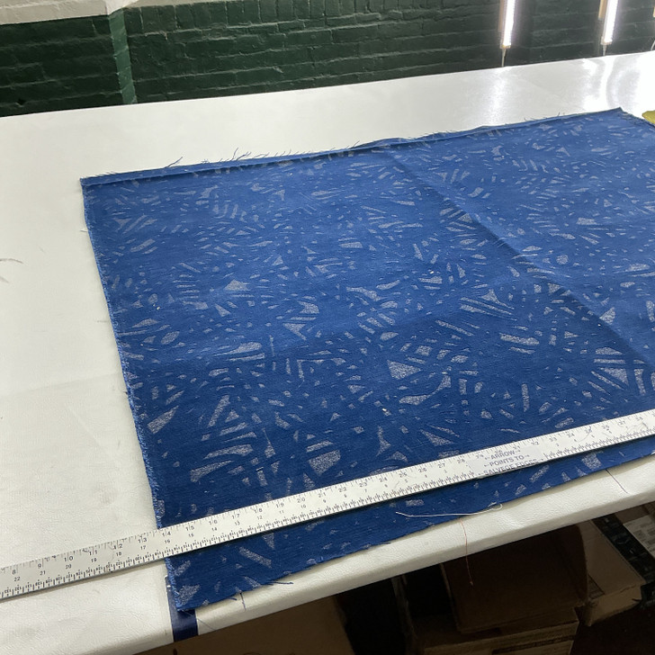 Abstract Design in Cobalt Blue | Velvet Upholstery Fabric | Heavy Weight | 54" Wide | By the Yard