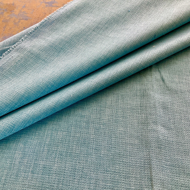 2.875 Yard Piece of Vintage Poly Burlap Robin Egg Blue | Medium Weight Burlap Fabric | Home Decor Fabric | 58" Wide