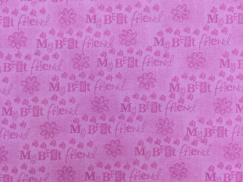Pink Script Fabric - Fabric Warehouse