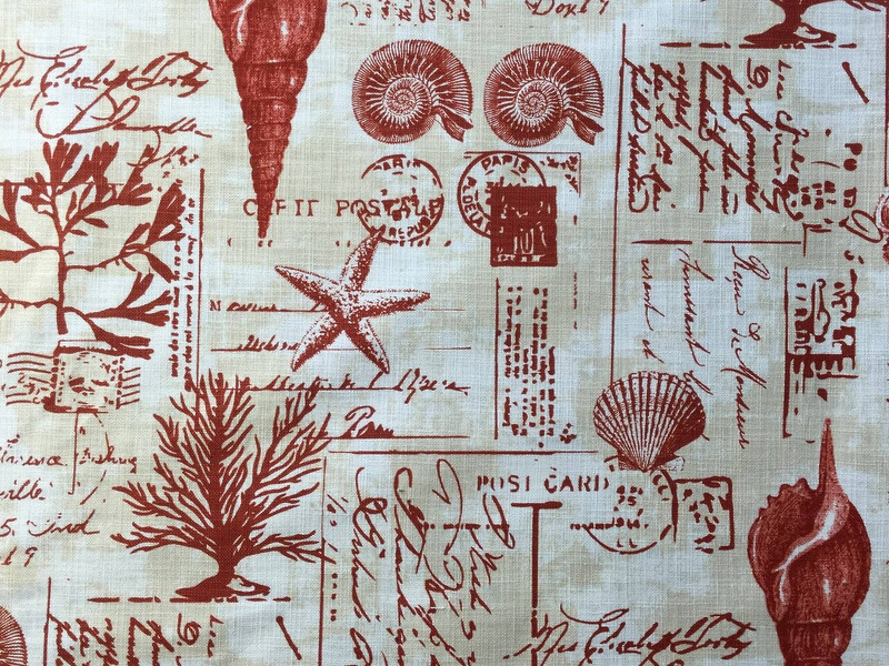 Red Script Fabric - Fabric Warehouse