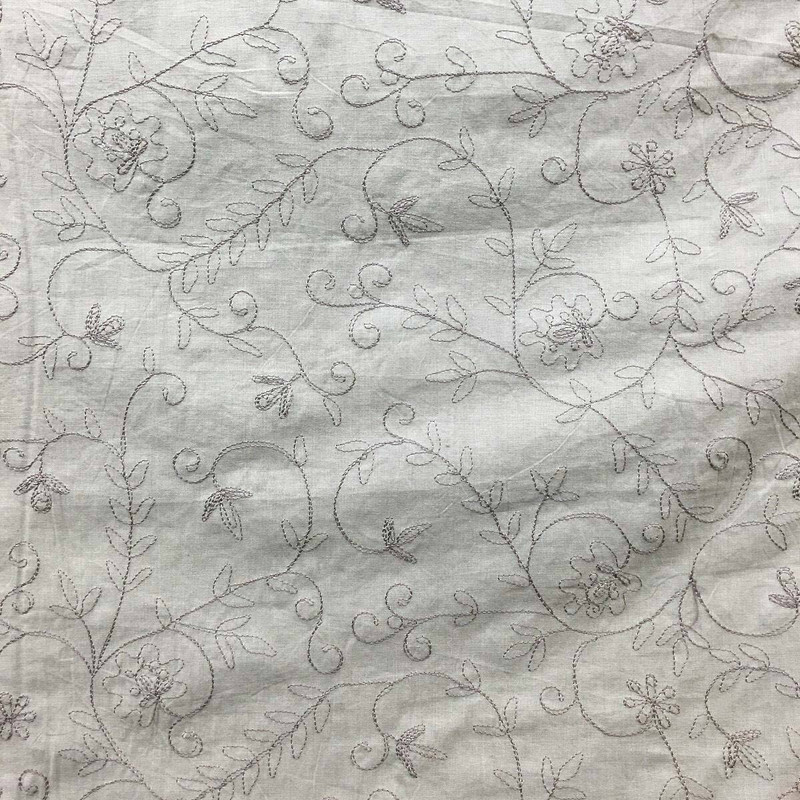 Soraya Rosemary Embroidery Drapery & Curtain Fabric By The Yard