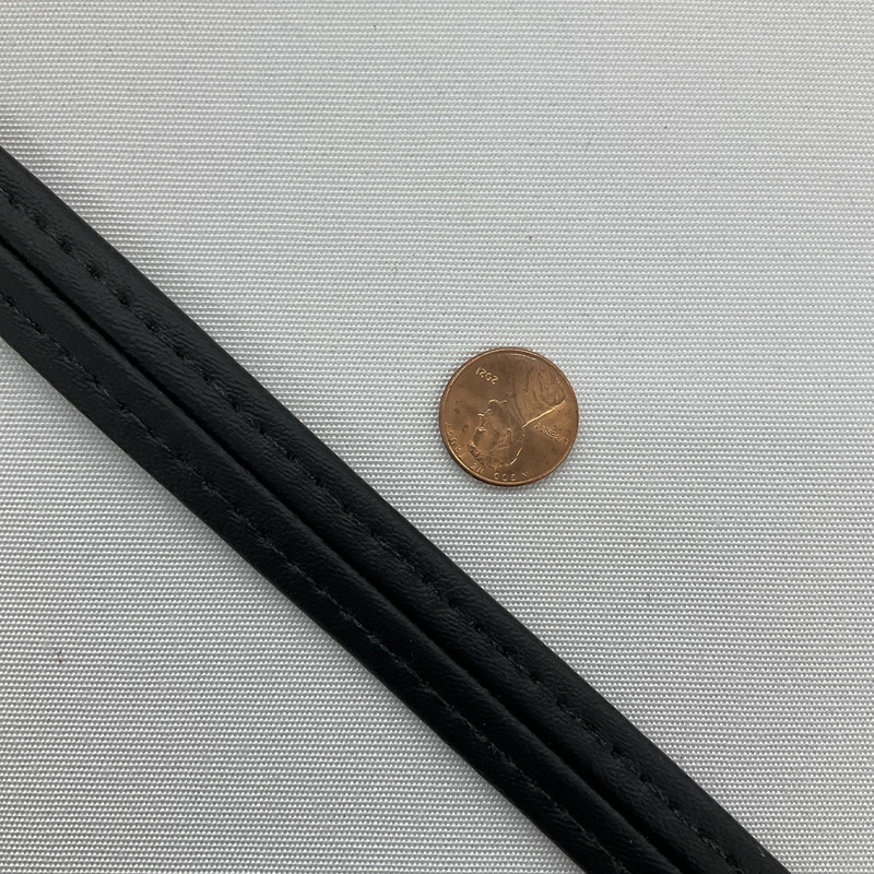 SEAQUEST Ebony Black Hidem Gimp | PSQ-007 |  Marine Vinyl Upholstery Trim | 5/8" | By the Yard