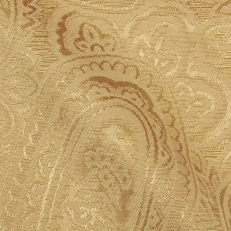 Gold Paisley Fabric By Duralee | Sydney 73020 | Gold 6 | Shimmering Fabric