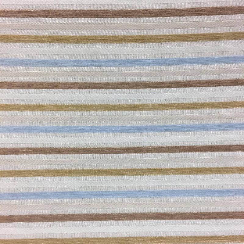 Natural Off White Chenille Stripe Upholstery | Soft  Durable Upholstery Fabric