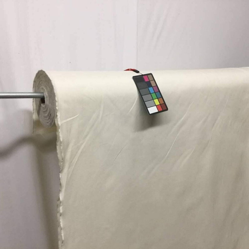 White Plain Weave Acrylic Cotton Blend Upholstery Fabric | Heavy Weight