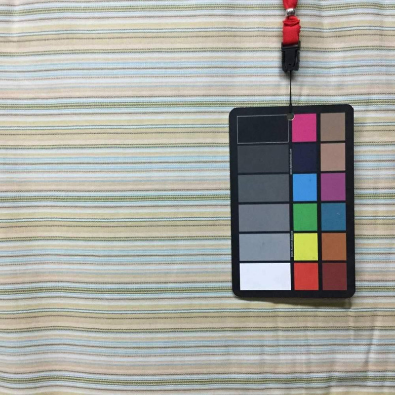 Blue and Tan Pinstripe Upholstery Fabric | Cotton |