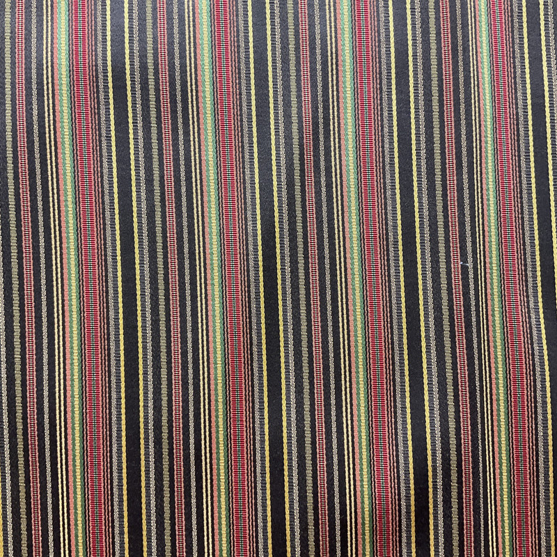 Retro Orange and Brown Stripes Upholstery Fabric | 54" wide | By the Yard