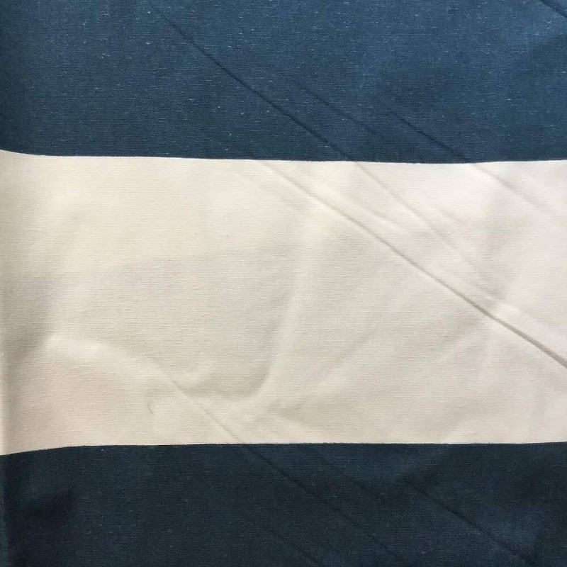 Wide Horizontal Stripes in Blue and White | Home Decor Fabric | 54" Wide | BTY