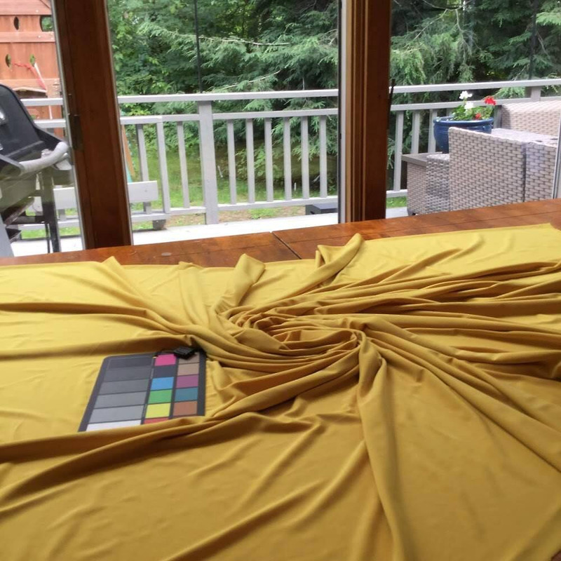 Mustard Yellow Knit Apparel Fabric | One-way Stretch | 59" Wide | By the Yard