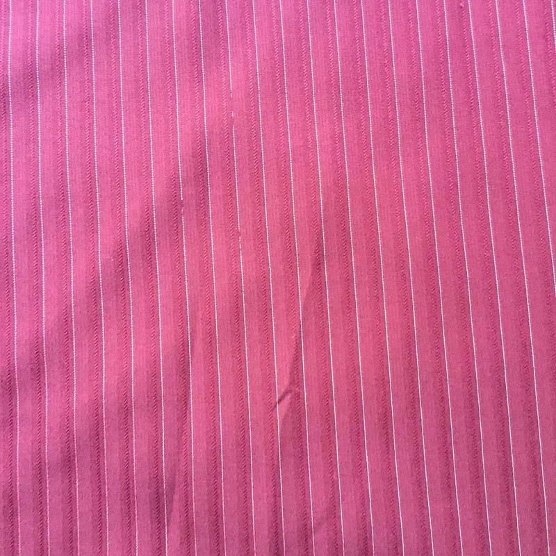 Burgundy Pinstriped Gabardine | Woven Apparel Fabric | 60" Wide | By the Yard