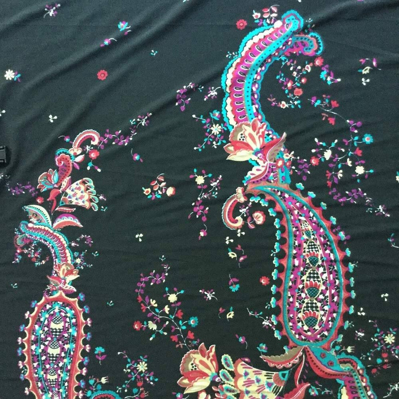 Bohemian Paisley | Knit Apparel Fabric | Two-way stretch | 59" Wide | BTY