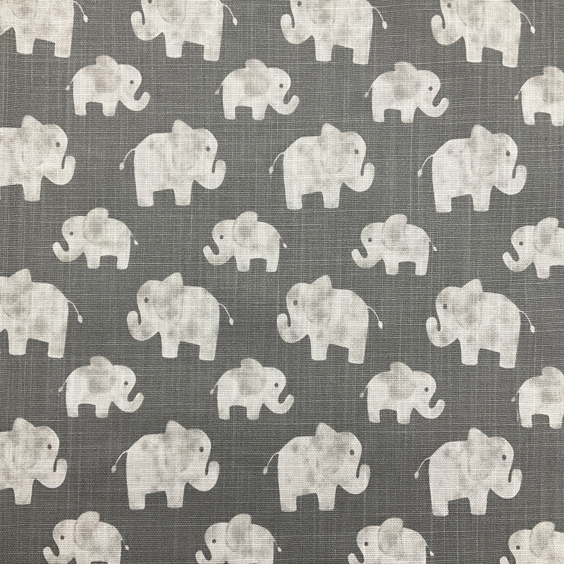 Premier Prints Elephants in Gray | Home Decor Fabric | 54 Wide | By the Yard
