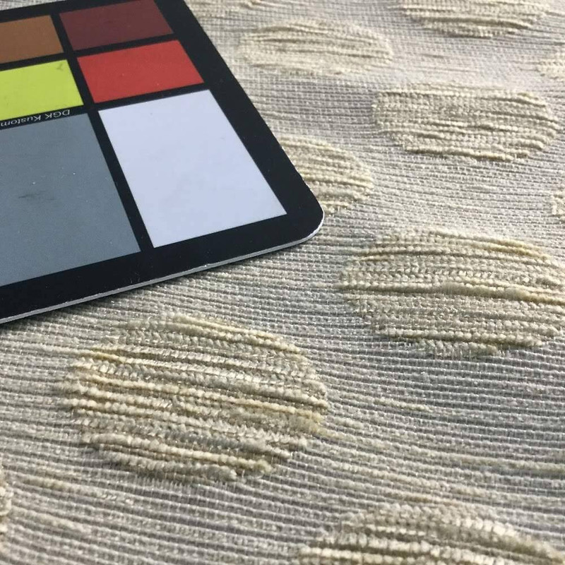 Tan Chenille Polka Dots | Upholstery Fabric | 54 Wide | By the Yard | Durable