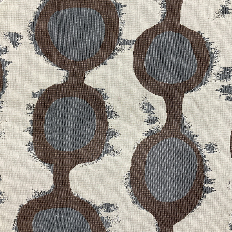 Geometric Circles | Brown / Gray / Beige | Upholstery Fabric | 54 Wide | BTY