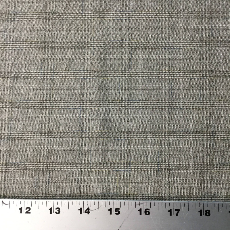 Beige Multi-Color Plaid Woven Fabric | Poly Cotton Medium Weight | Apparel Pants Skirts Suit