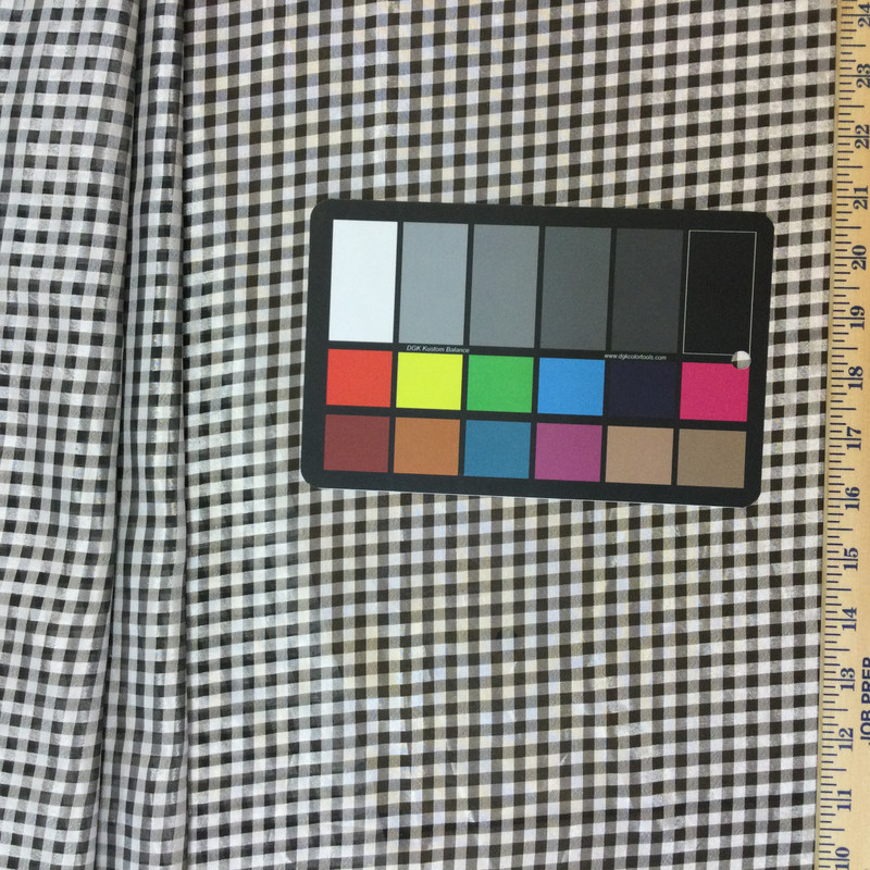 Black and White Checked Plaid | Apparel Fabric | Woven Polyester | Linings / Blouses | 54" Wide