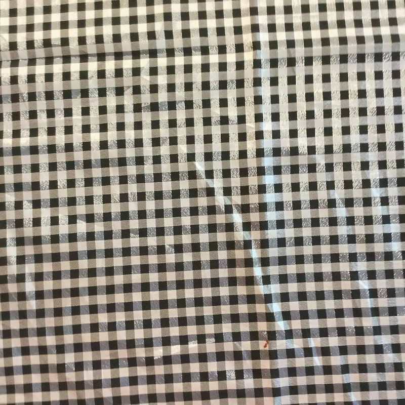 Black/White Gingham Check Polyester Chiffon Fabric | Apparel | Crafts | Home Decor | Drapery | By the Yard | 45 inch wide